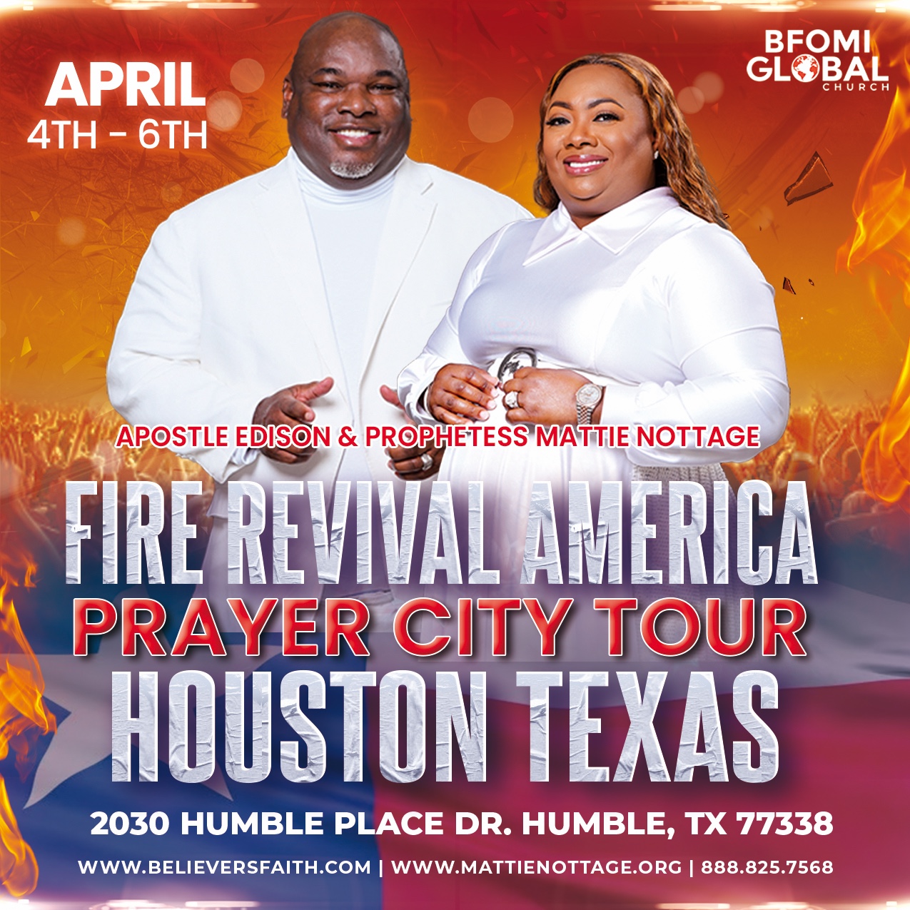 FIRE REVIVAL AMERICA: PRAYER CITY TOUR HUMBLE, TEXAS USA